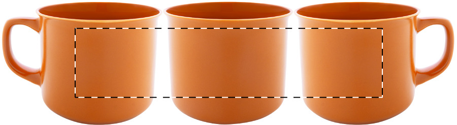 Rotary screen printing opposite of the handle