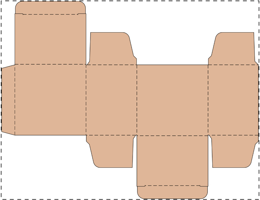 Custom kraft paperboard box