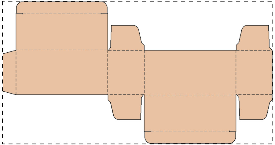 Individuell gestalteter Kraftpapierkarton