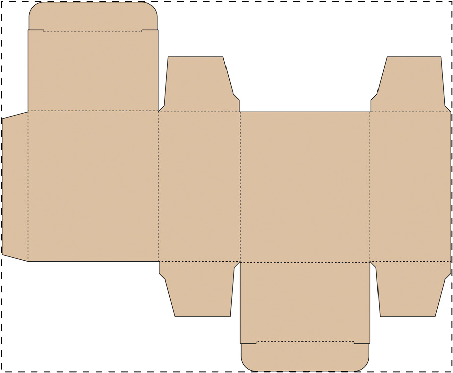 Custom kraft paperboard box