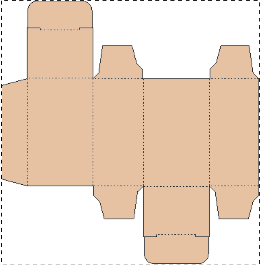 Custom kraft paperboard box