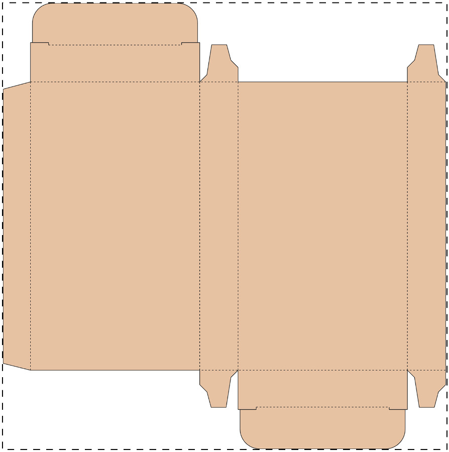 Custom kraft paperboard box