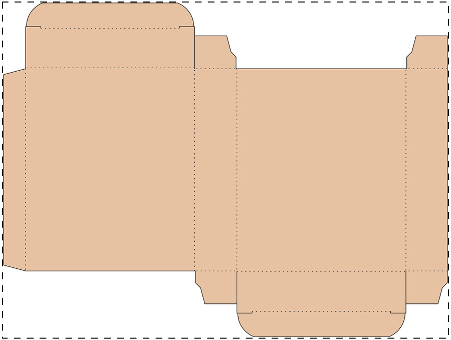 Custom kraft paperboard box