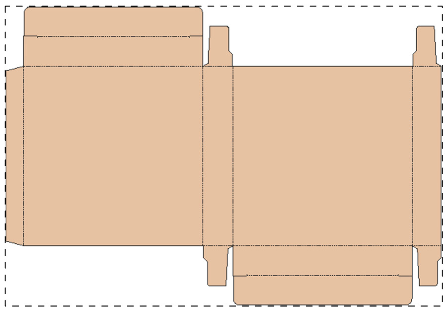 Individuell gestalteter Kraftpapierkarton