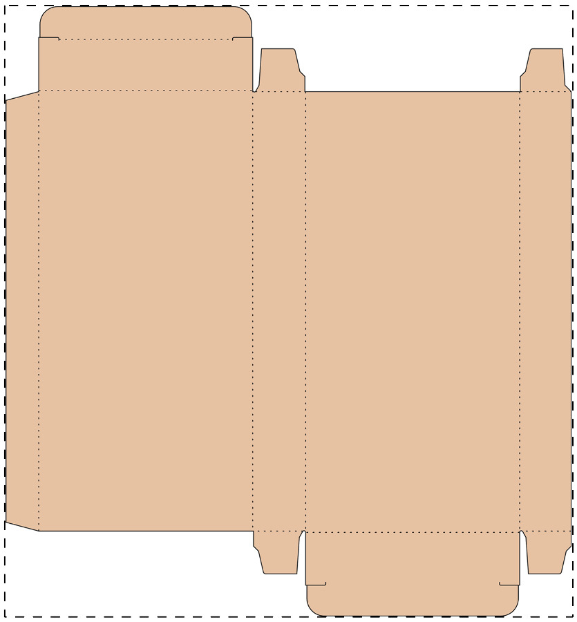 Individuell gestalteter Kraftpapierkarton