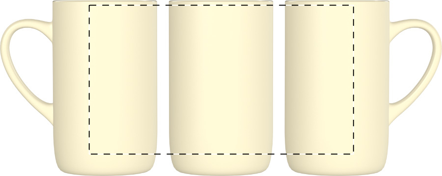 Rotary screen printing opposite of the handle