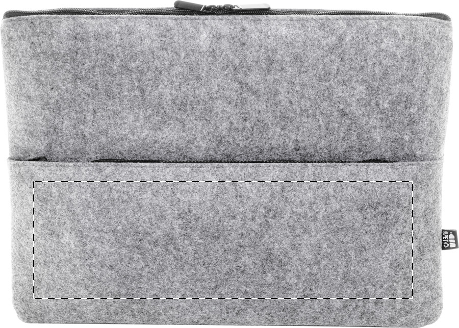 Front side - below zip