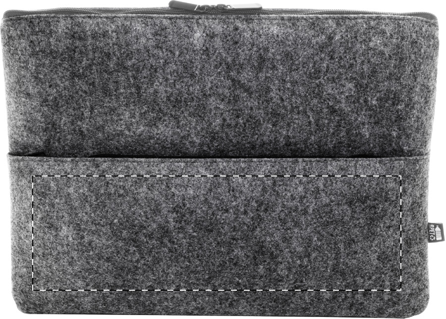 Front side - below zip