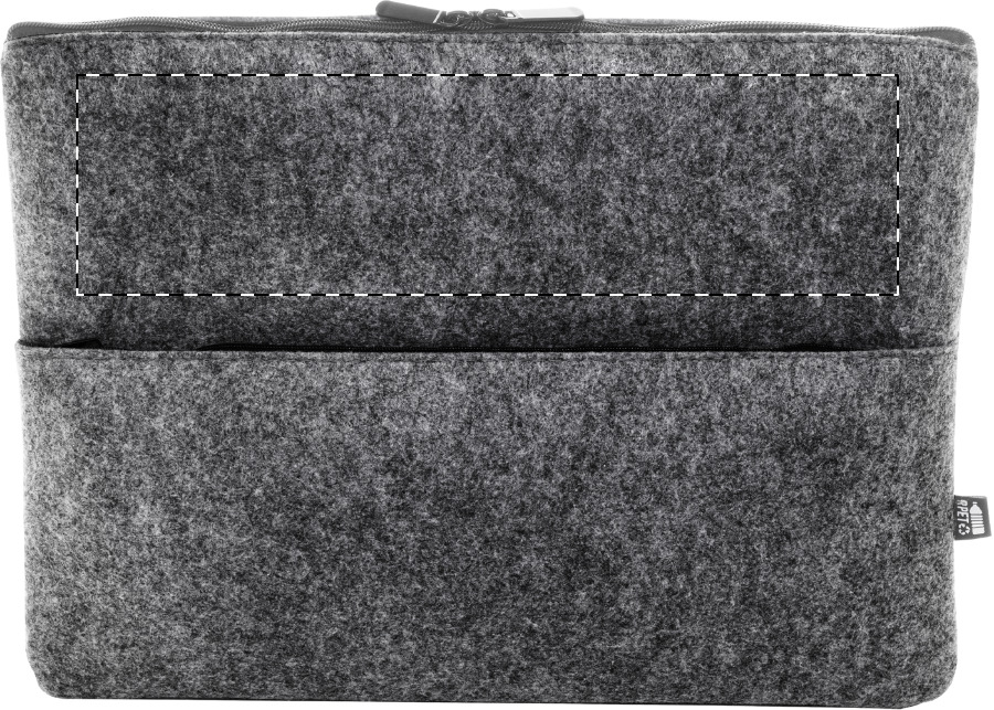 Front side - above zip