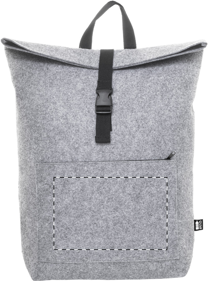 Front side - below zip