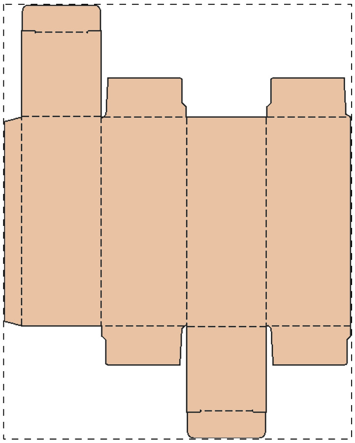 Individuell gestalteter Kraftpapierkarton