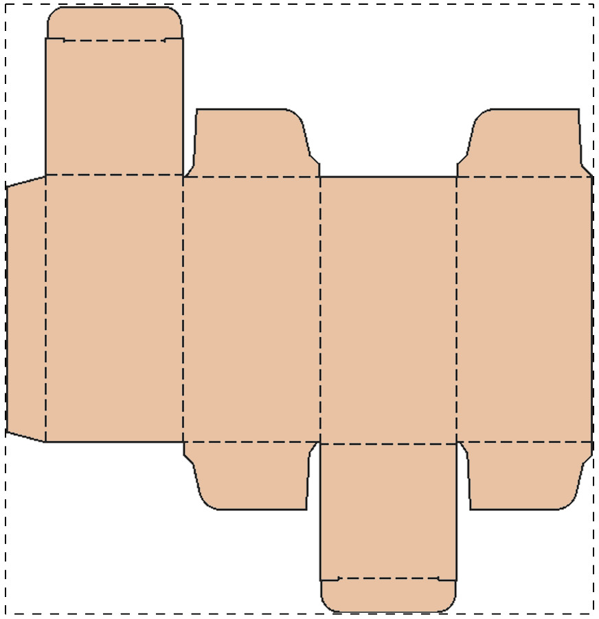 Custom kraft paperboard box