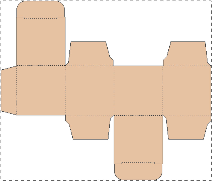 Individuell gestalteter Kraftpapierkarton