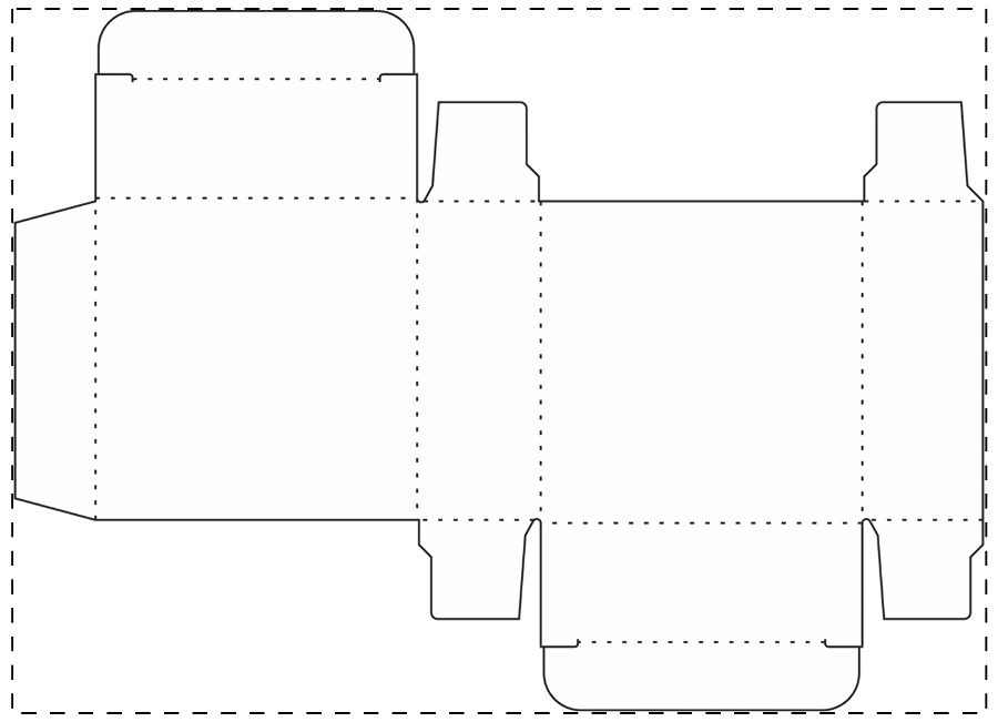 Individuell gestalteter Papierkarton