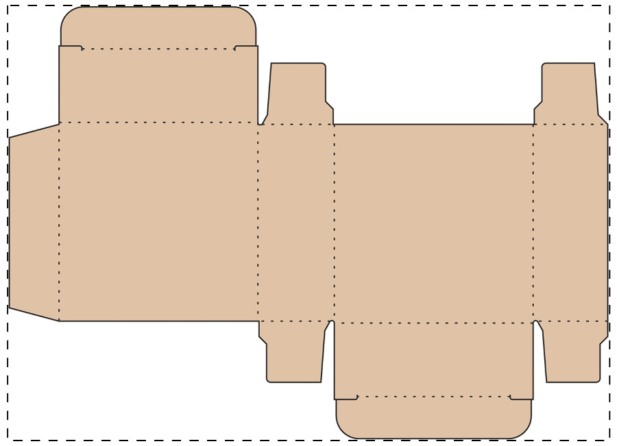 Individuell gestalteter Kraftpapierkarton