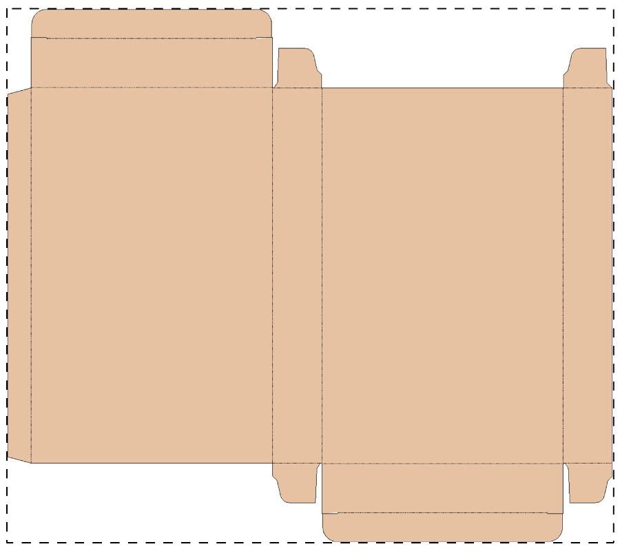 Custom kraft paperboard box
