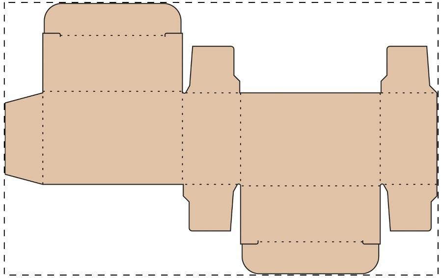Custom kraft paperboard box