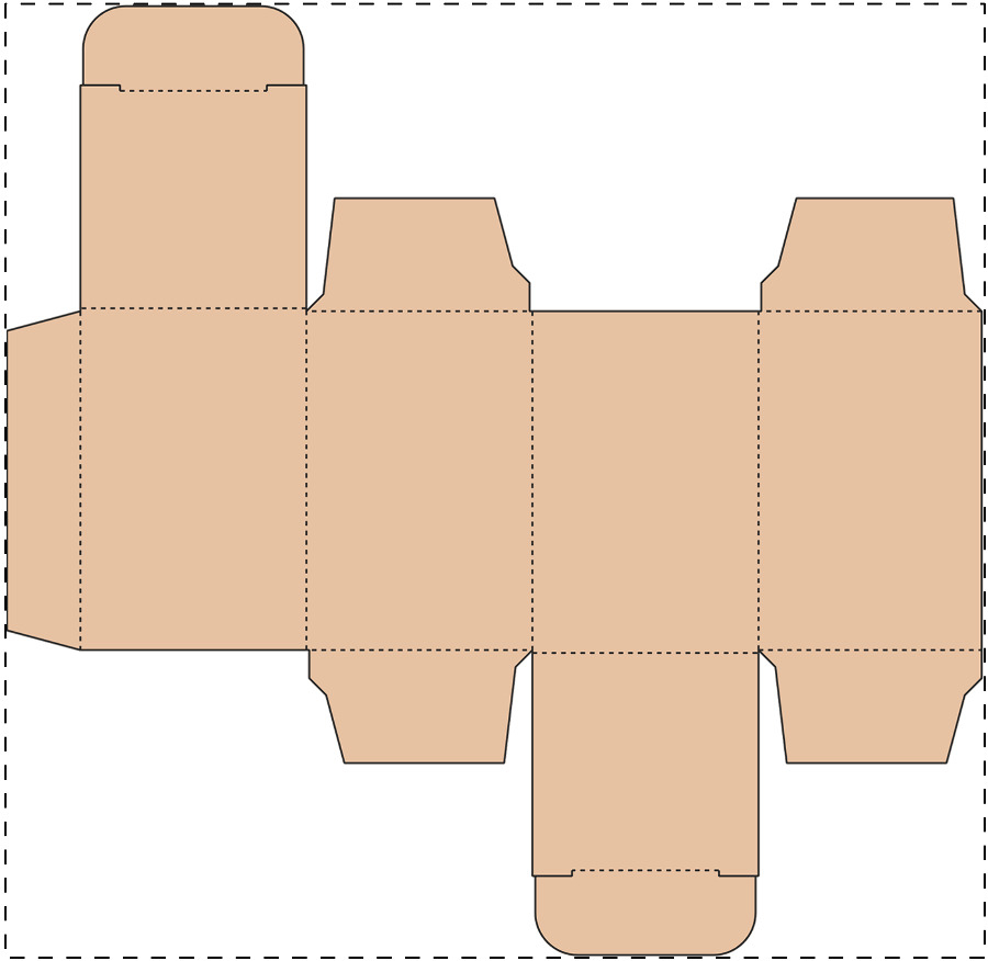 Custom kraft paperboard box