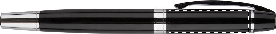 Roller pen below clip - right handed