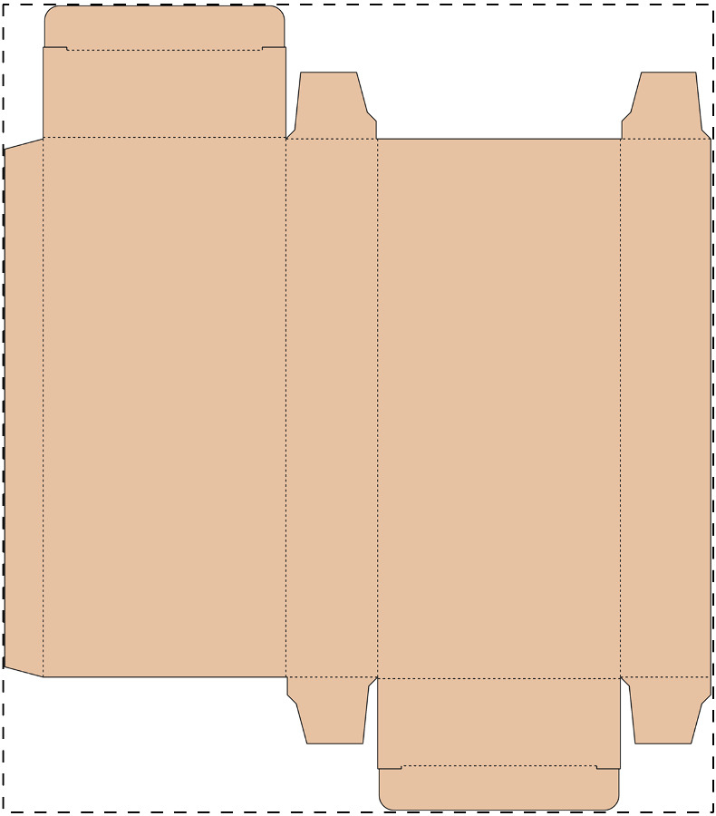 Custom kraft paperboard box