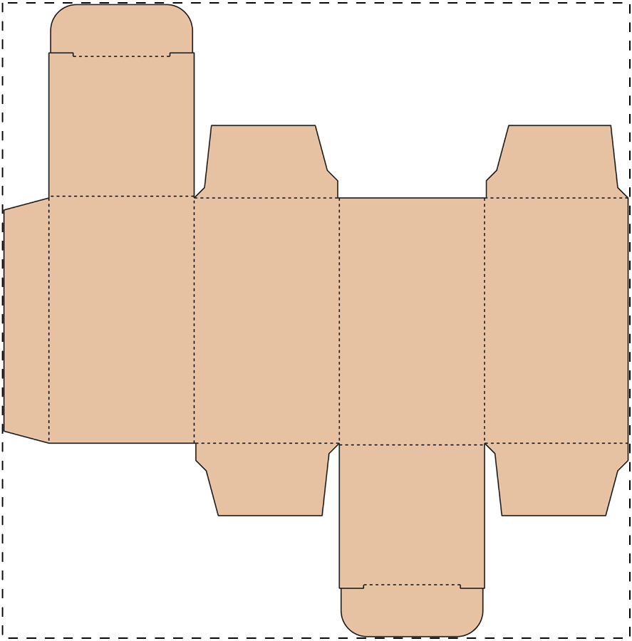 Custom kraft paperboard box