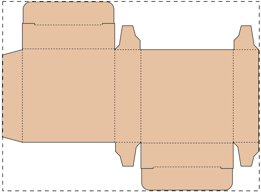 Custom kraft paperboard box