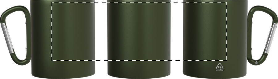 Rotary screen printing opposite of the handle