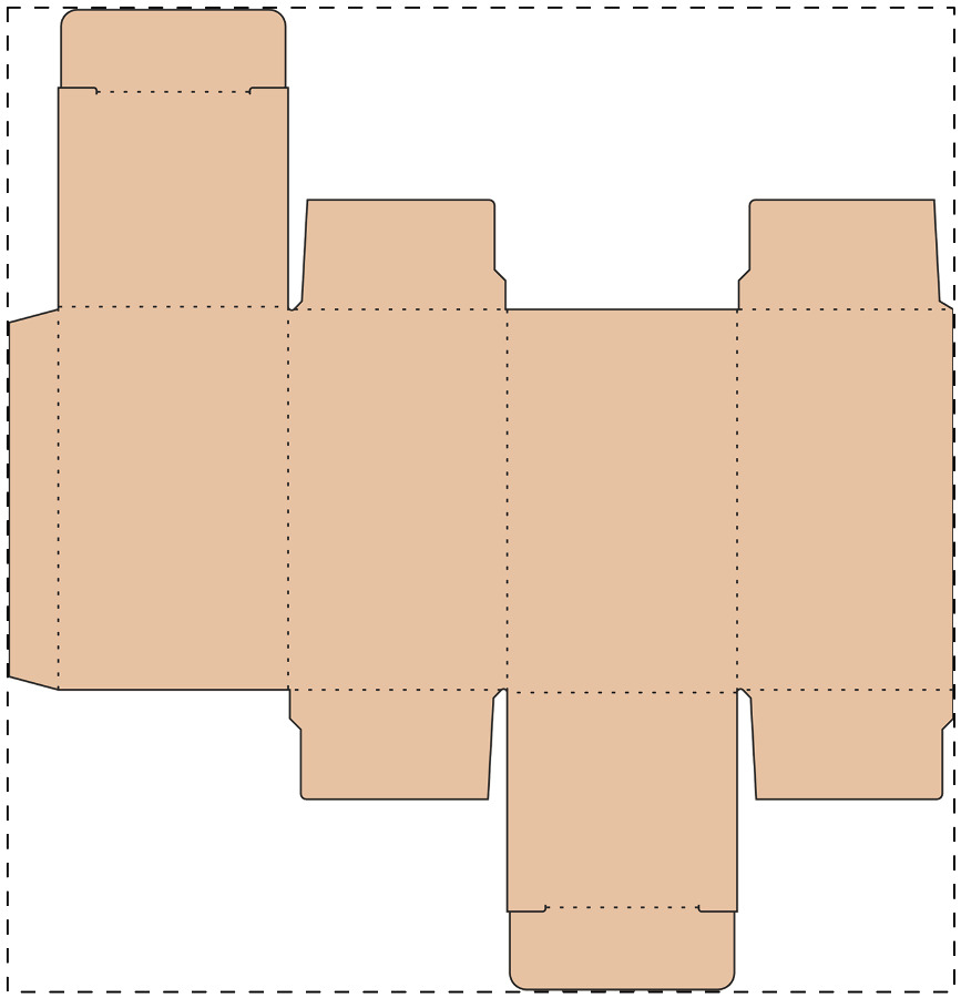 Custom kraft paperboard box