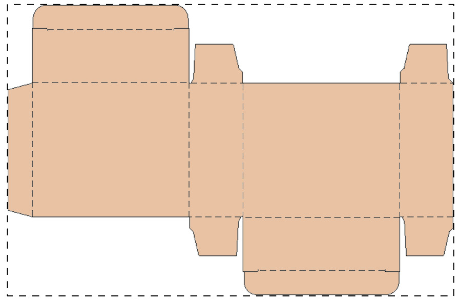 Individuell gestalteter Kraftpapierkarton