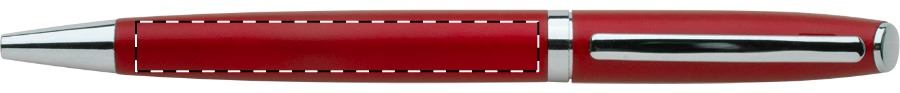 Ballpoint pen barrel - in line with clip