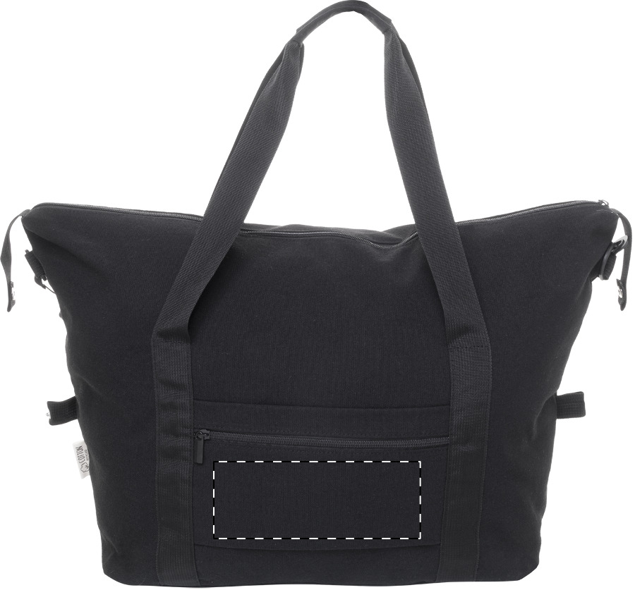 Front side - below zip