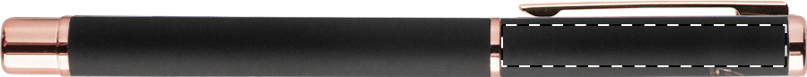Roller pen below clip - left handed