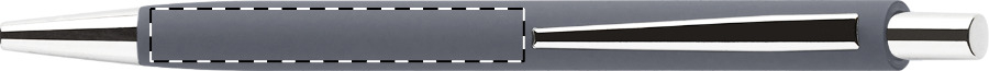 Ballpoint pen barrel - in line with clip