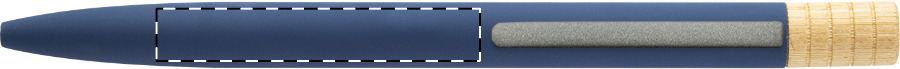 Ballpoint pen barrel - in line with clip