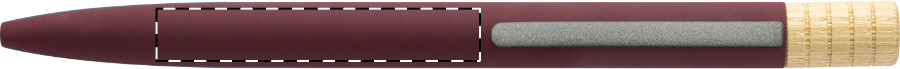 Ballpoint pen barrel - in line with clip