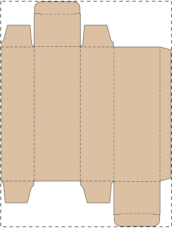 Custom kraft paperboard box