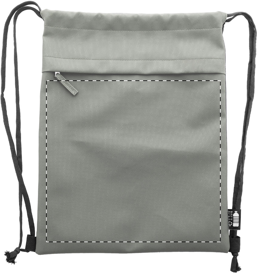 Front side - below zip