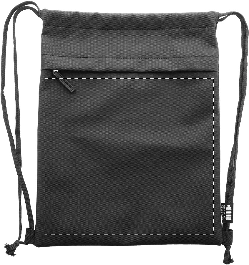 Front side - below zip
