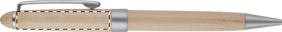 Ballpoint pen below clip - left handed