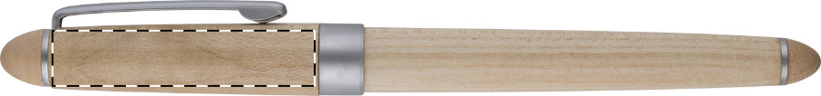 Roller pen below clip - left handed