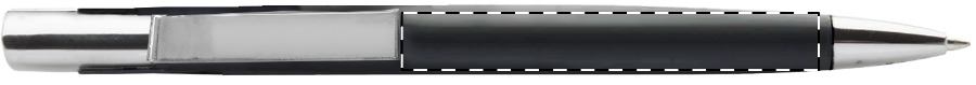 Ballpoint pen barrel - in line with clip