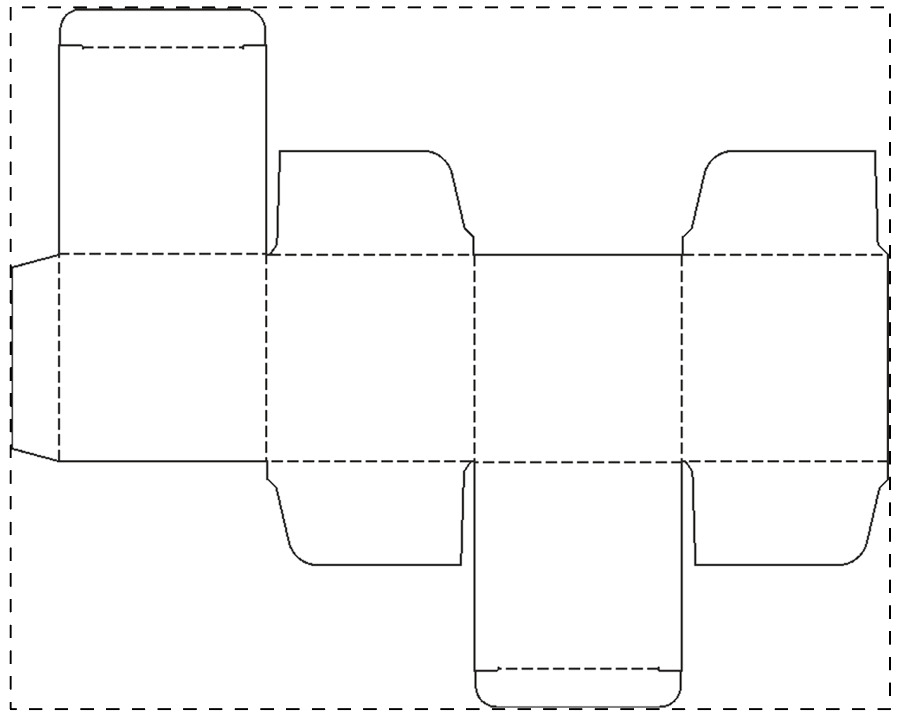 Individuell gestalteter Papierkarton