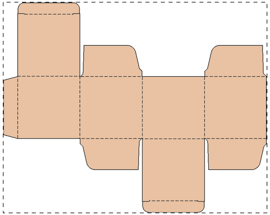 Individuell gestalteter Kraftpapierkarton