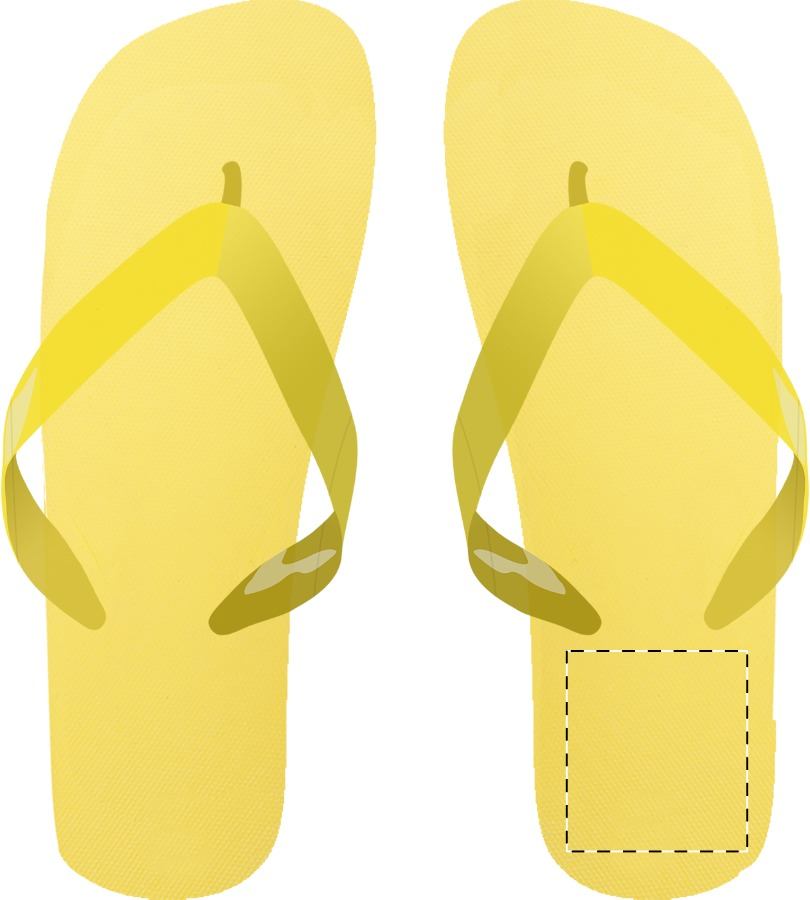 Right sole - below heel