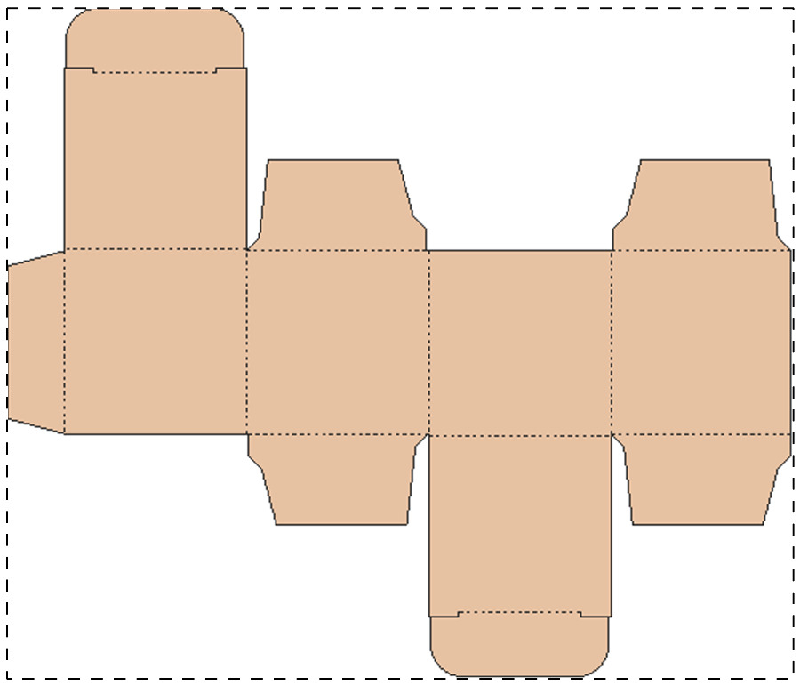 Custom kraft paperboard box