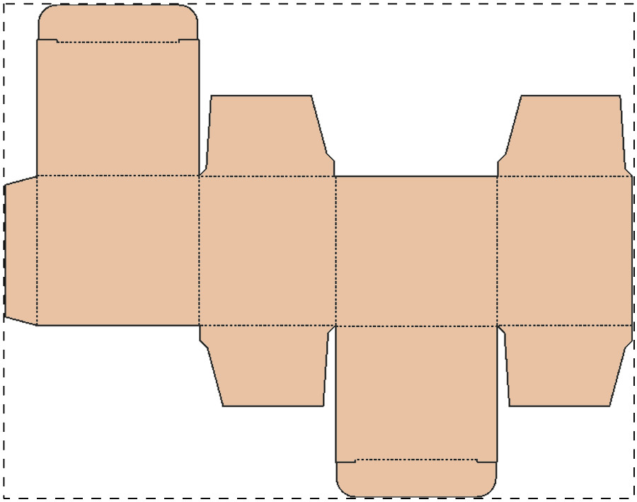 Custom kraft paperboard box