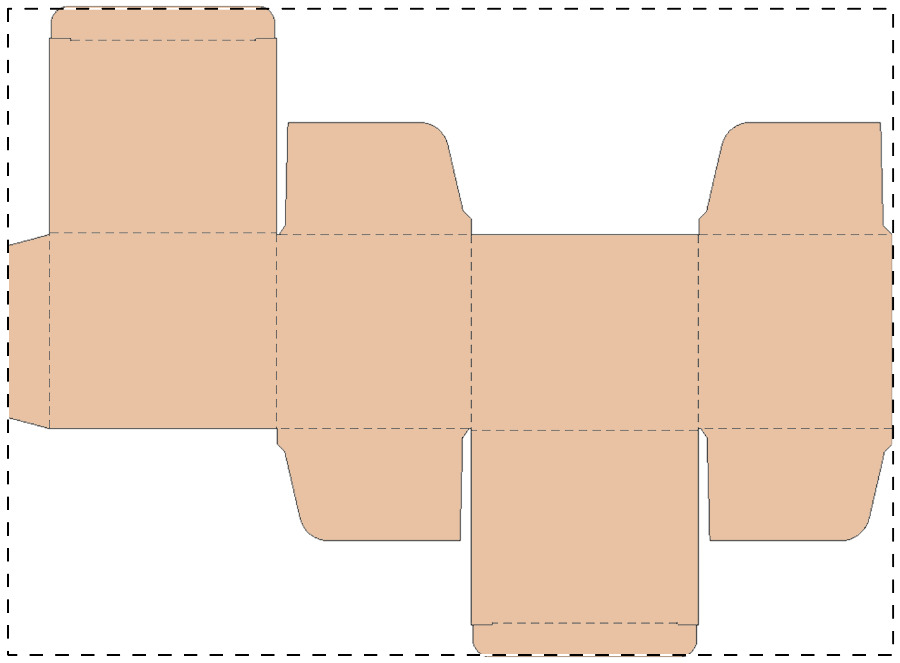 Individuell gestalteter Kraftpapierkarton