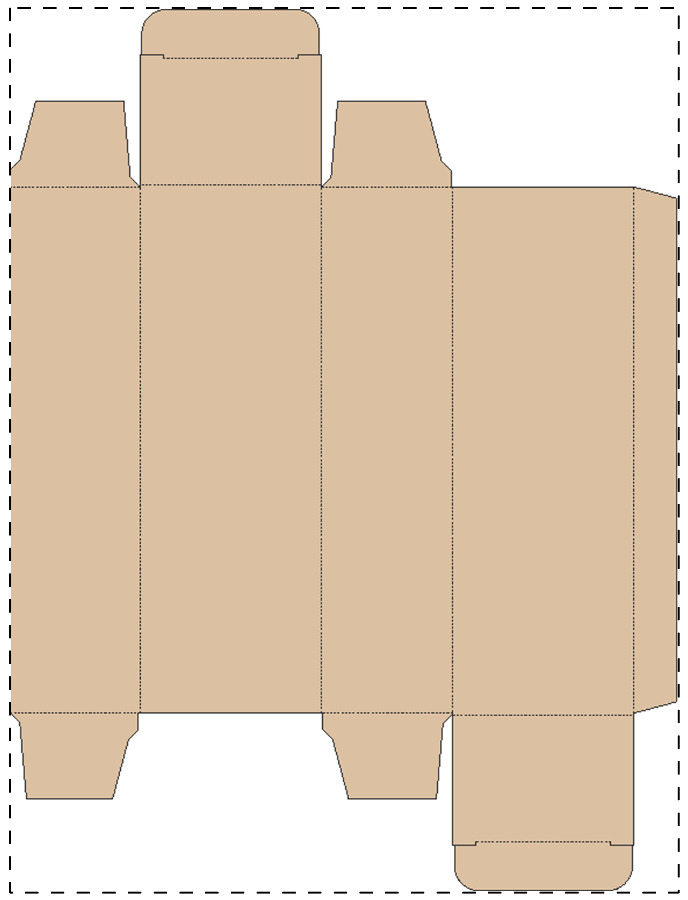 Custom kraft paperboard box