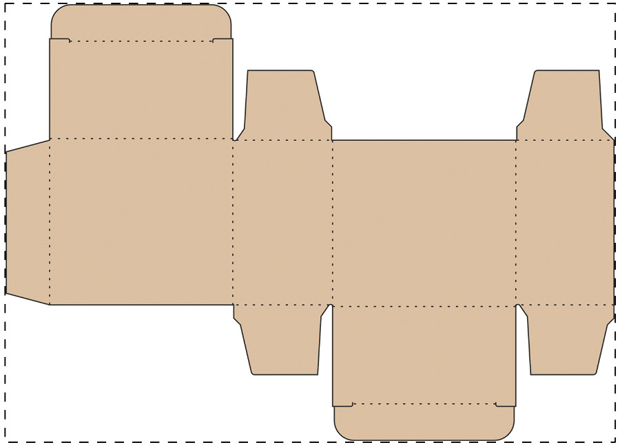 Individuell gestalteter Kraftpapierkarton