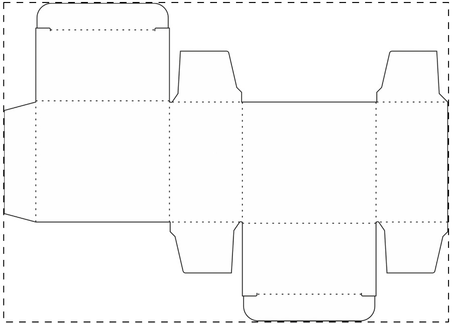 Individuell gestalteter Papierkarton
